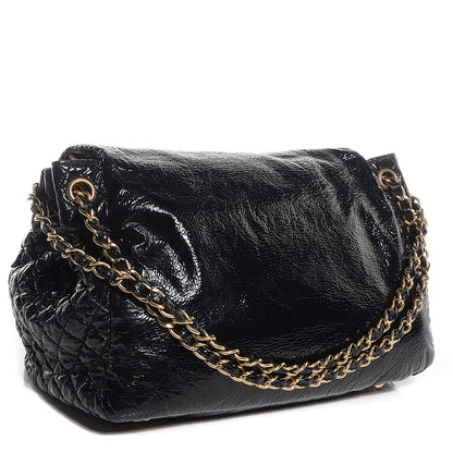 Chanel Vinyl Rock and Chain Medium Flap Black 3 of 7