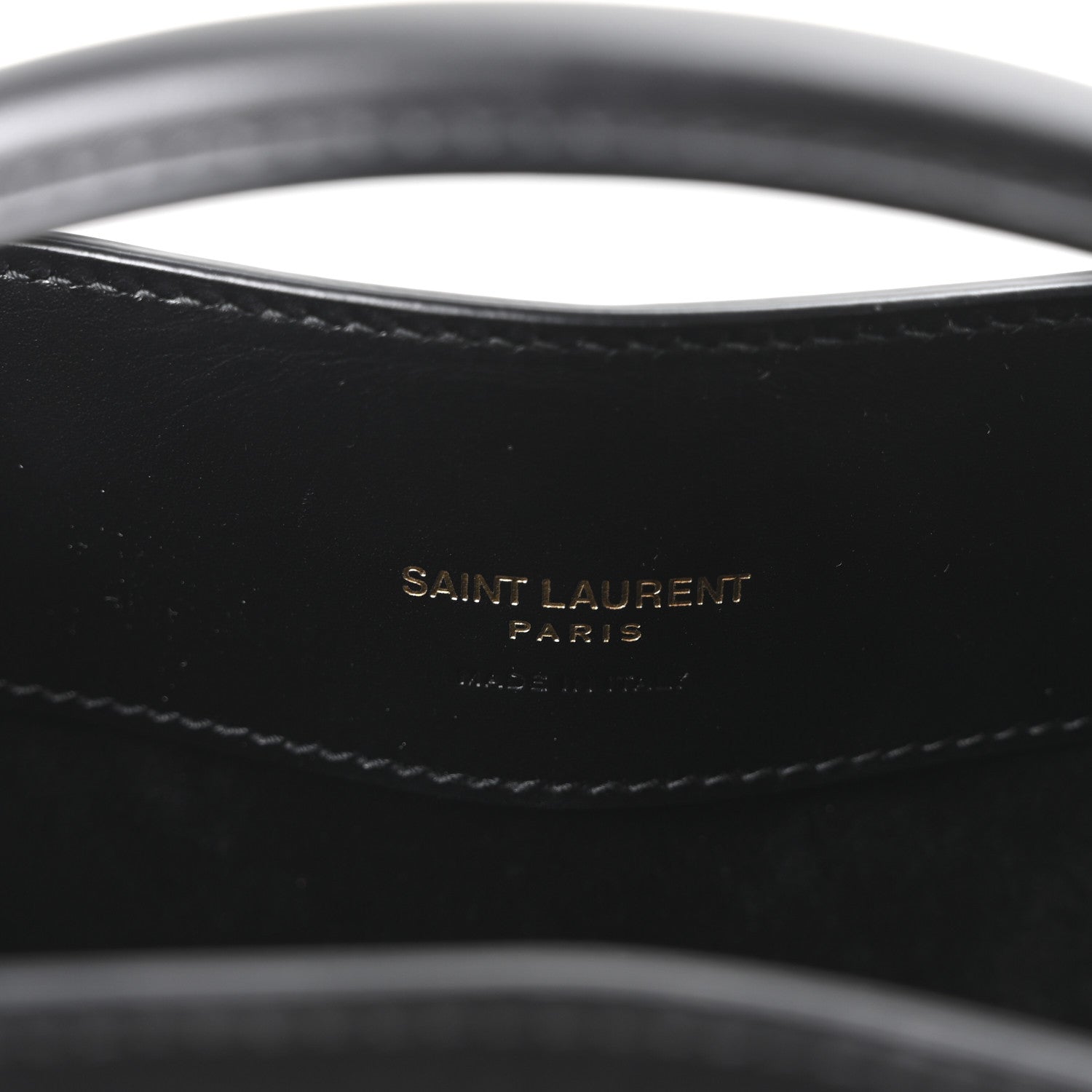 Saint Laurent Shiny Calfskin Le 37 Mini Bucket Bag Black 6 of 9