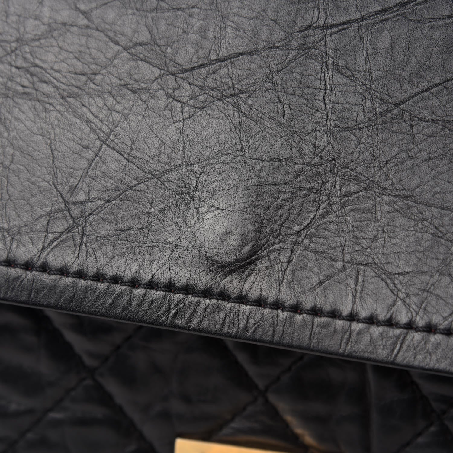 Chanel Aged Calfskin Quilted 50th Anniversary 2.55 Reissue 227 Flap Black 9 of 13