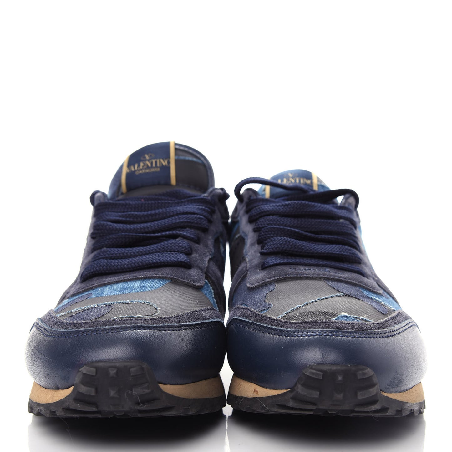 Denim Suede Camouflage Mens Rockrunner Sneakers 43 Blue Multicolor