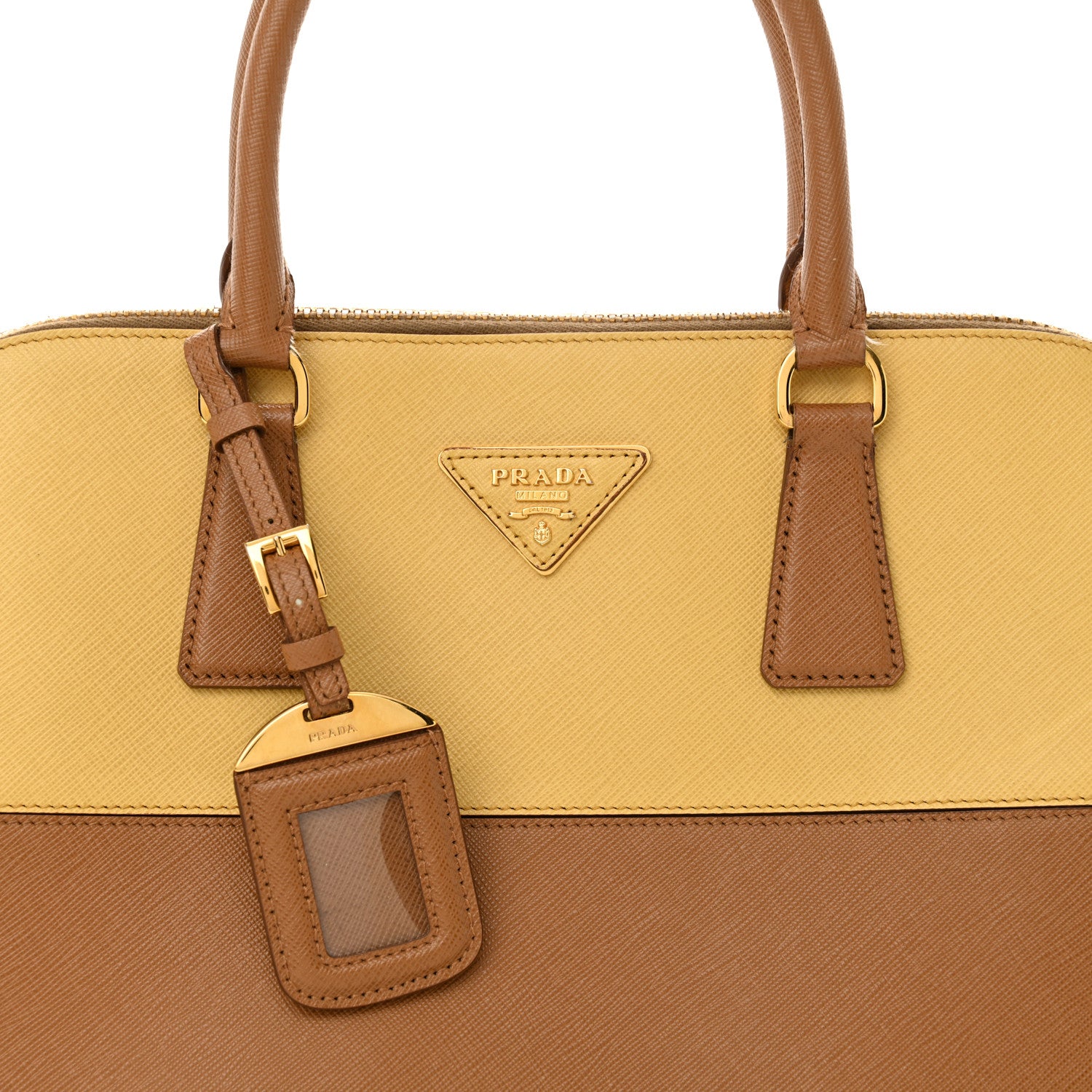 Prada Saffiano Lux Medium Promenade Tote Caramel Ginestra 7 of 14