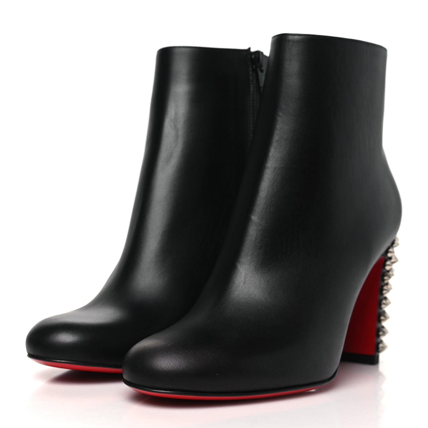 Smooth Calfskin Suzi Folk 85 Ankle Boots 36 Black