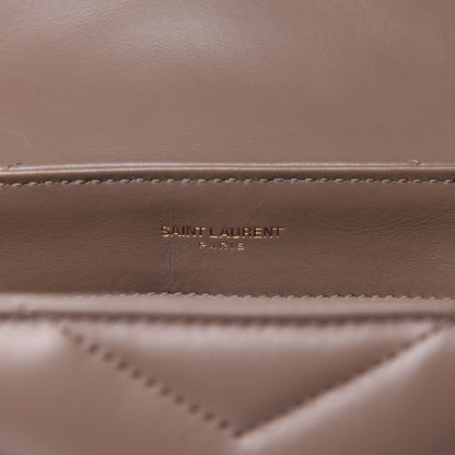 Saint Laurent Calfskin Y Quilted Monogram Toy Loulou Crossbody Bag Taupe 6 of 10