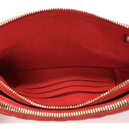 Chanel Lambskin Quilted Small Clutch With Chain Red 5 of 12