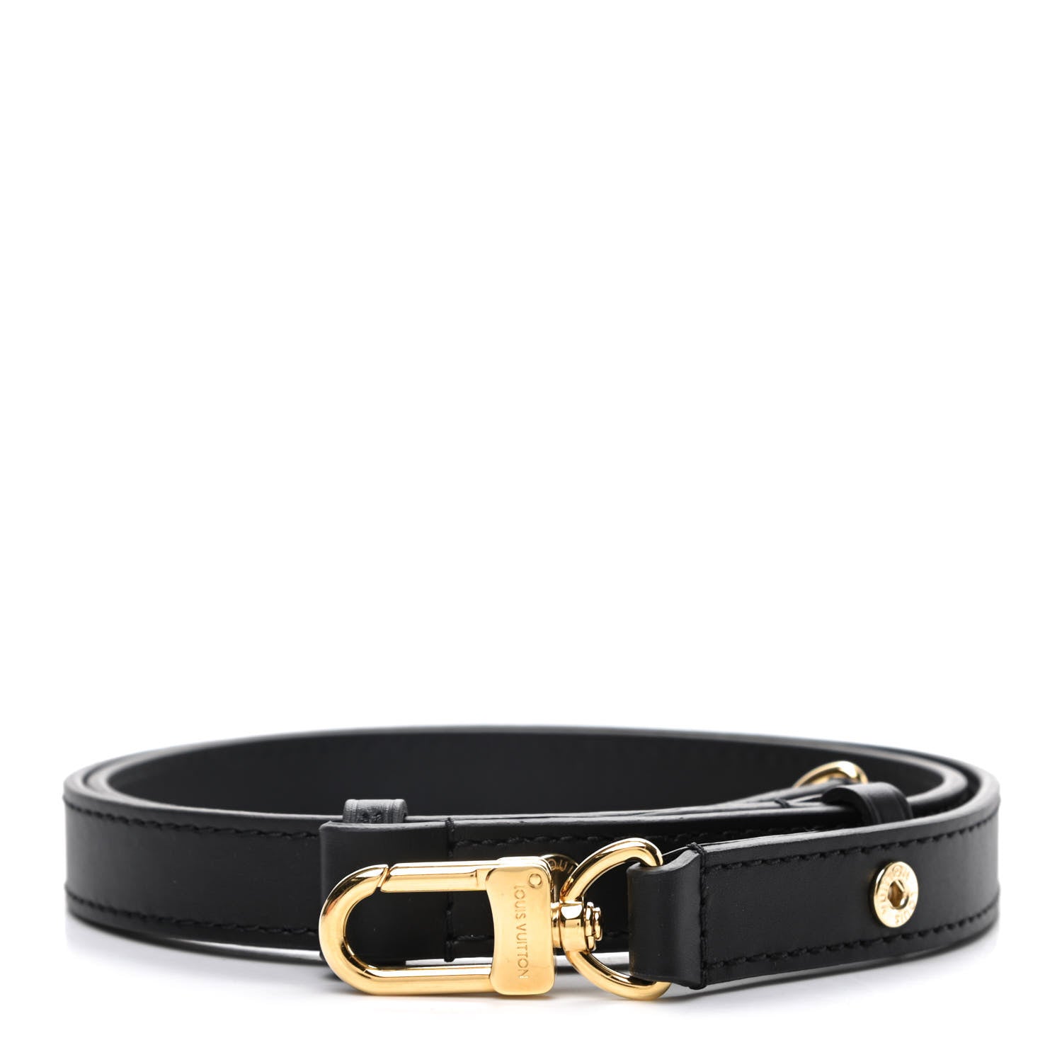 Louis Vuitton Calfskin 20mm Adjustable Shoulder Strap Black 1 of 3