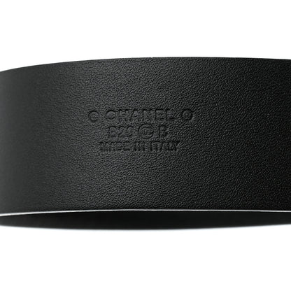 Chanel Calfskin Pearl Crystal CC Belt 80 32 Black 3 of 7