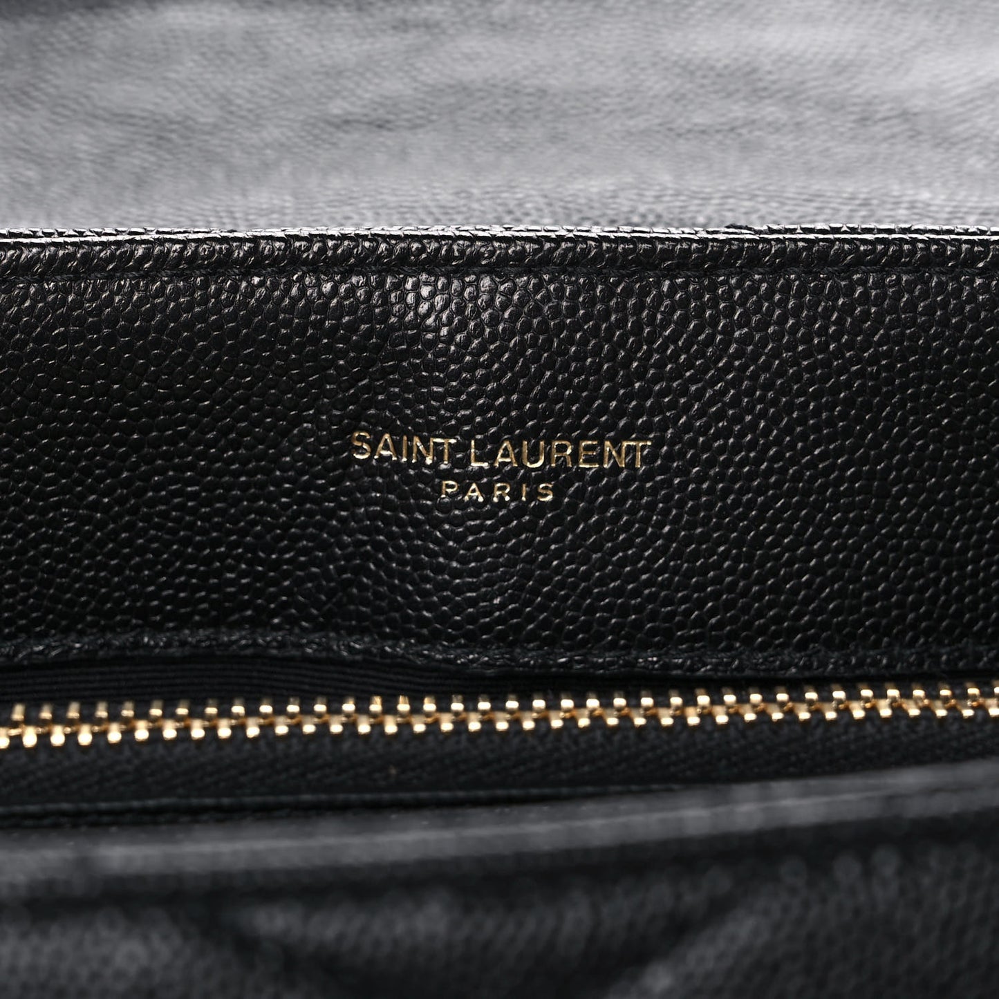 Grain de Poudre Calfskin Y Quilted Monogram Small Loulou Chain Satchel Black