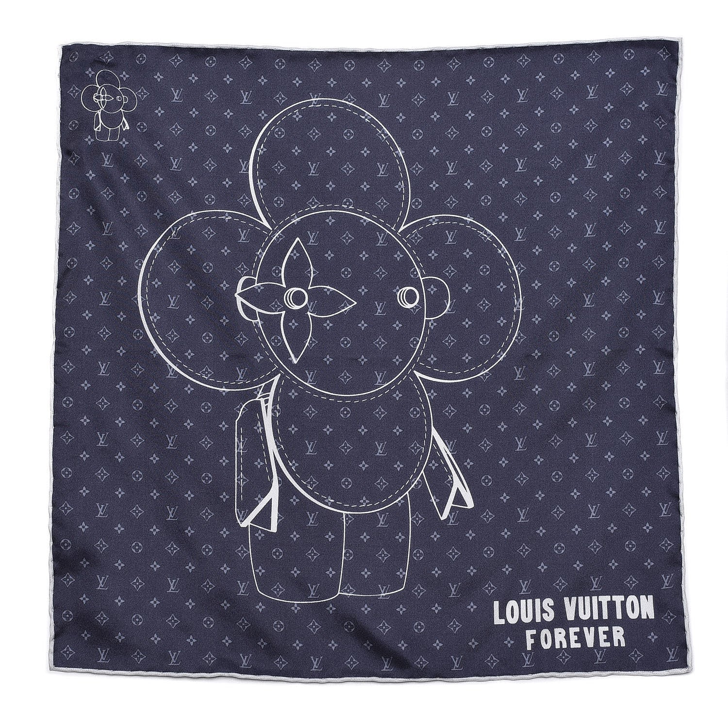 Louis Vuitton Silk Monogram Vivienne Bandana 1 of 7