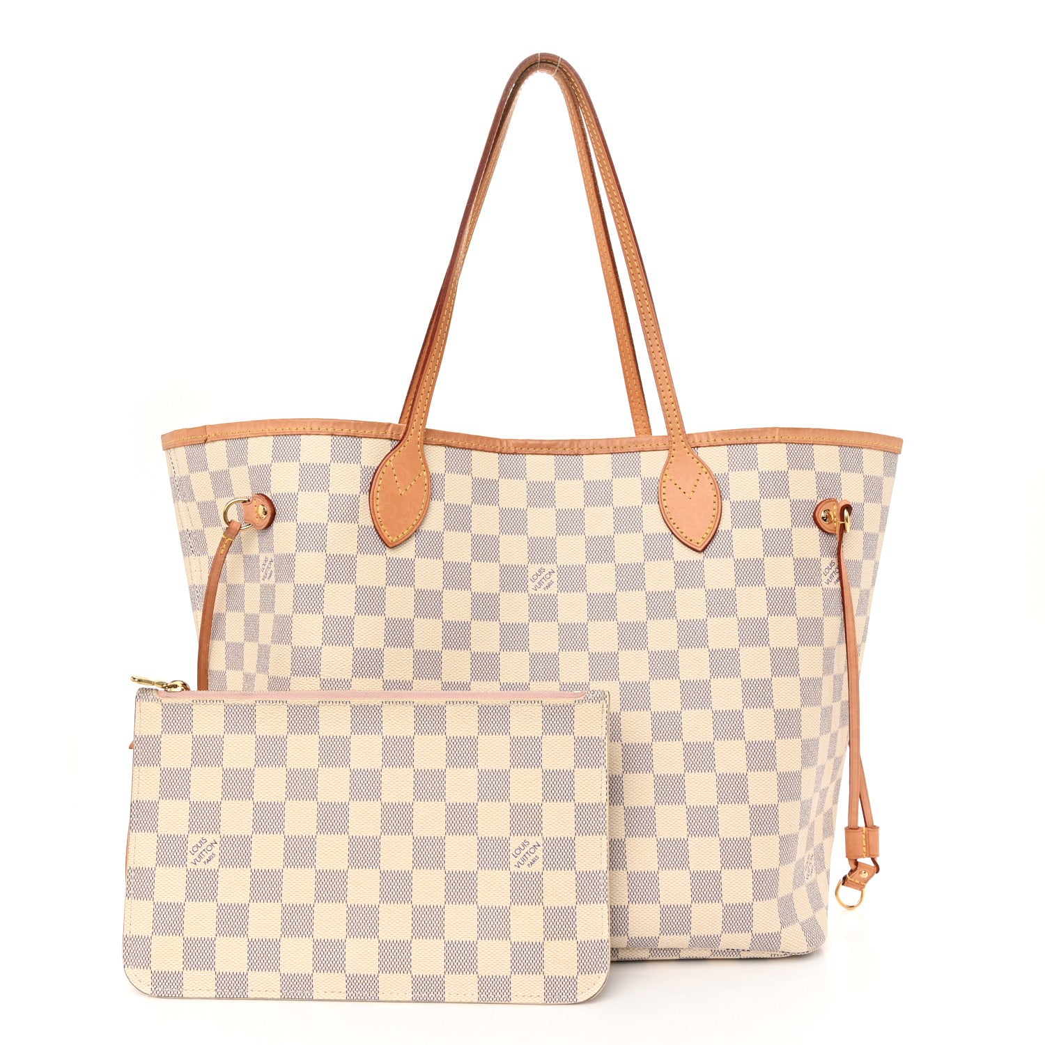 Louis Vuitton Damier Azur Neo Neverfull MM Rose Ballerine 3 of 13