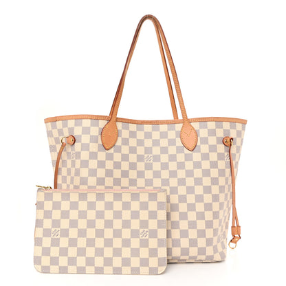 Louis Vuitton Damier Azur Neo Neverfull MM Rose Ballerine 3 of 13
