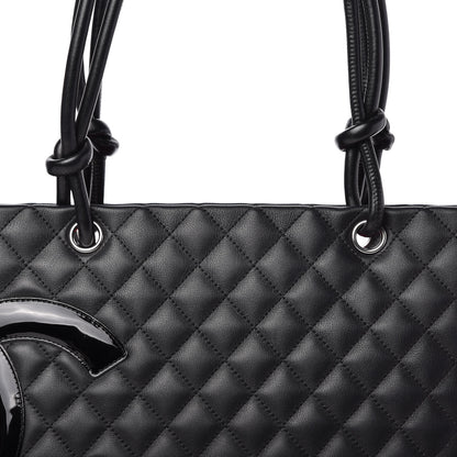Chanel Calfskin Quilted Large Cambon Tote Black 10 of 10