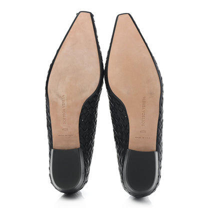 Bottega Veneta Nappa Intrecciato Almond Flats 40.5 Black 5 of 7