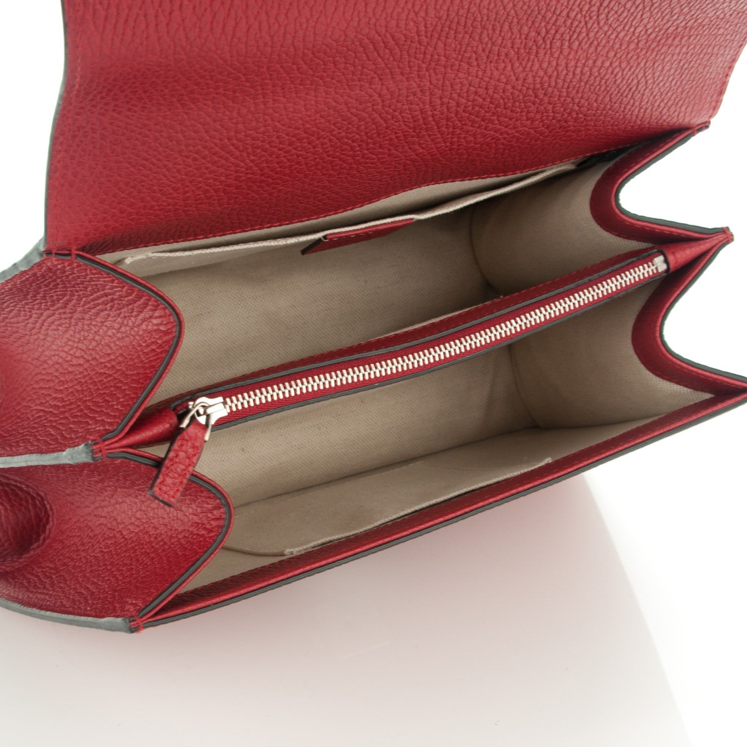 Gucci Dollar Calfskin Crystal Web Medium Dionysus Bamboo Top Handle Bag Hibiscus Red Black Diamond 5 of 7