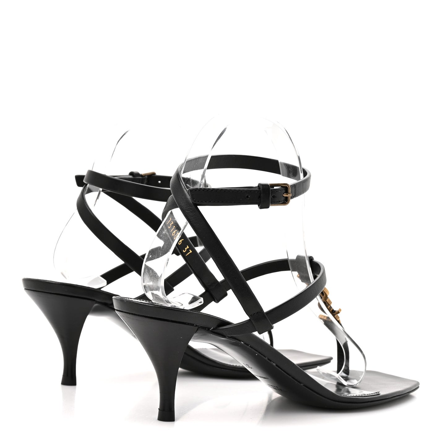 Calfskin Cassandra 60 Sandals 37 Black