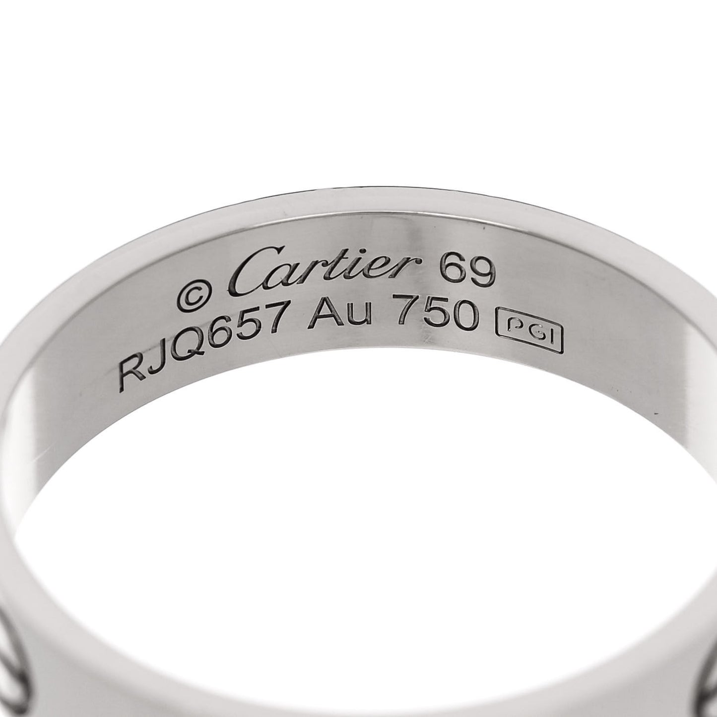 18K White Gold 5.5mm LOVE Ring 69 12.5