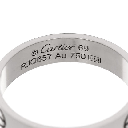 Cartier 18K White Gold 5.5mm LOVE Ring 69 12.5 4 of 5