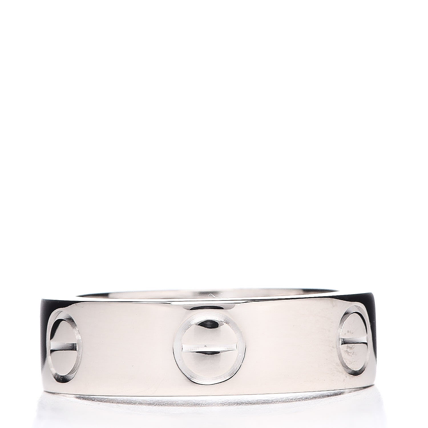 Cartier 18K White Gold Sapphire 5.5mm LOVE Ring 48 4.5 3 of 4