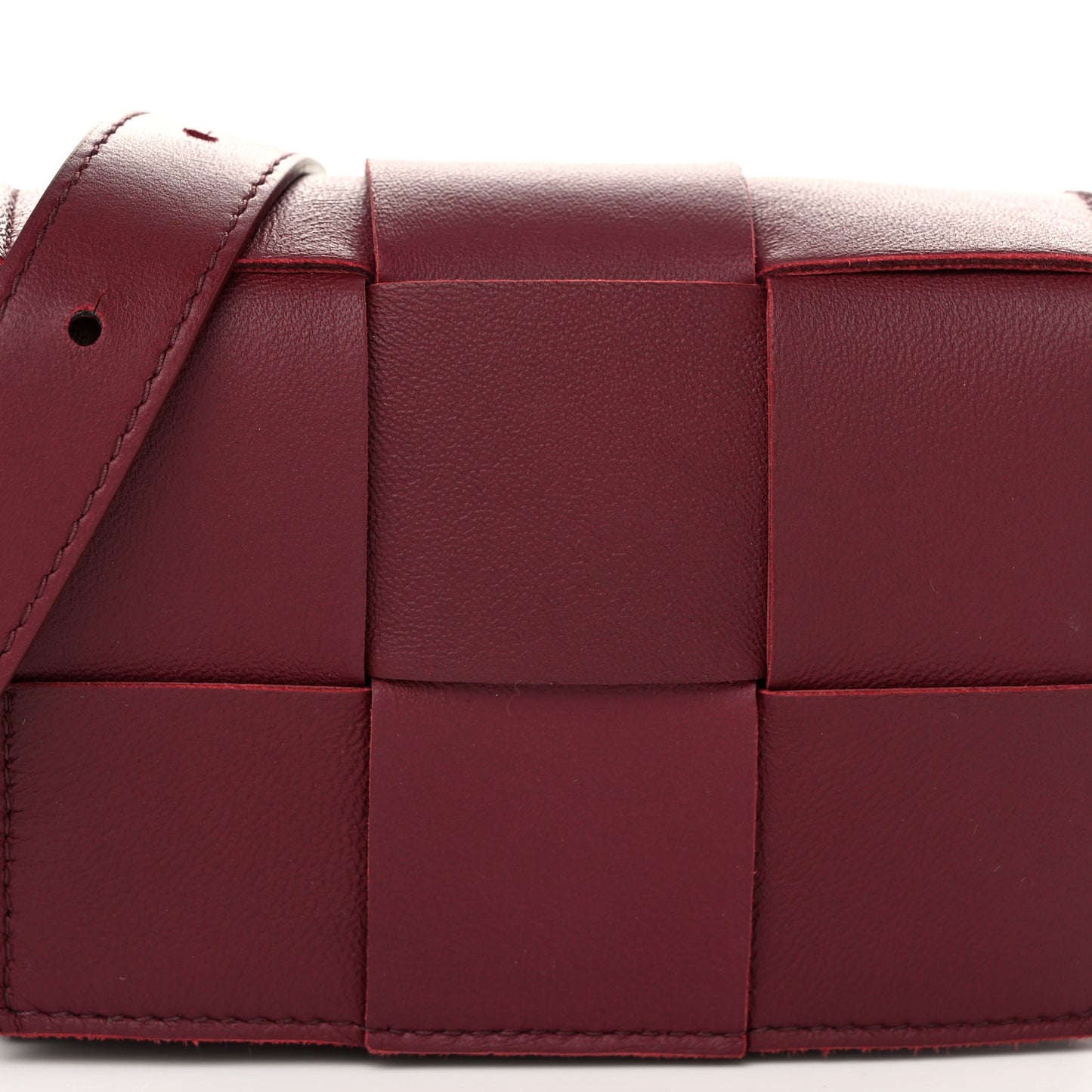 Lambskin Maxi Intrecciato Extra Mini Cassette Crossbody Bag Barolo