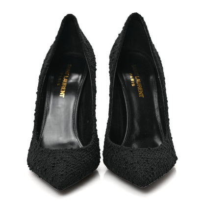 Saint Laurent Tessuto Boucle New Ria 105 Pumps 38 Black 2 of 10