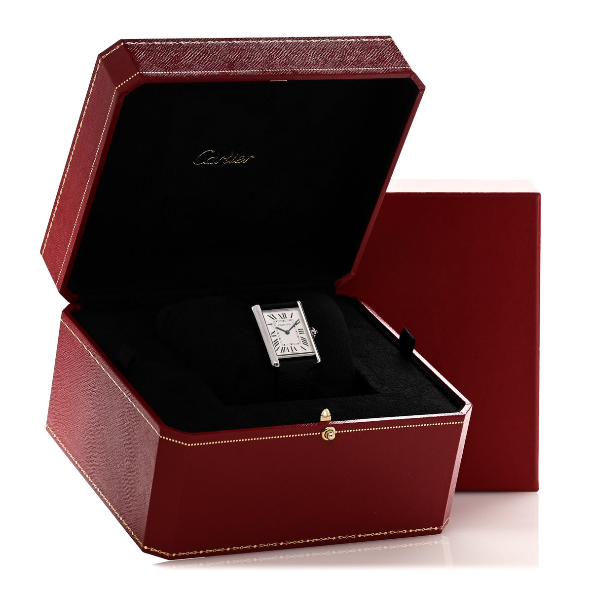 Cartier Stainless Steel Calfskin 25mm Must de Cartier Tank Quartz Watch 5 of 5