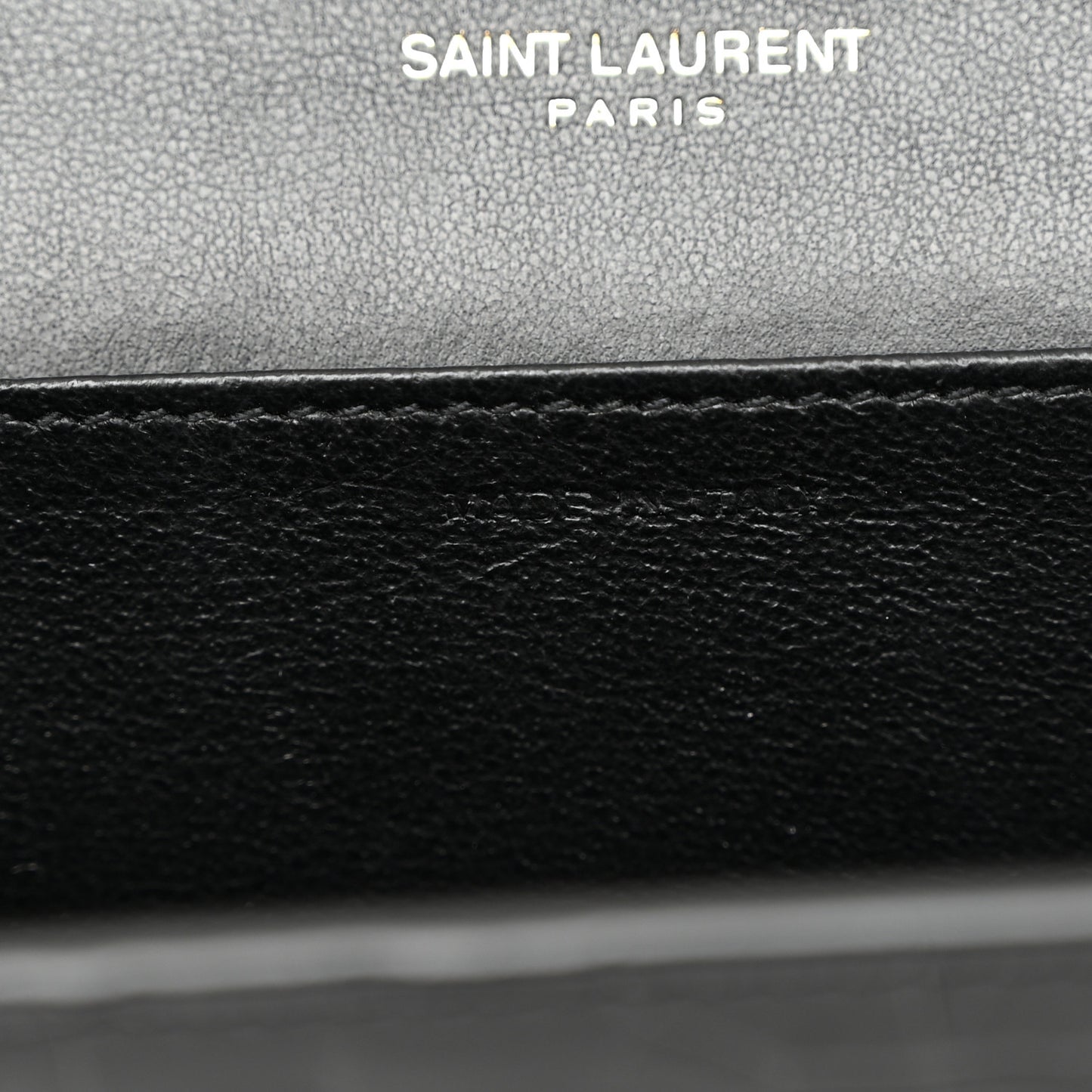 Calfskin Crocodile Embossed Monogram Uptown Chain Wallet Black