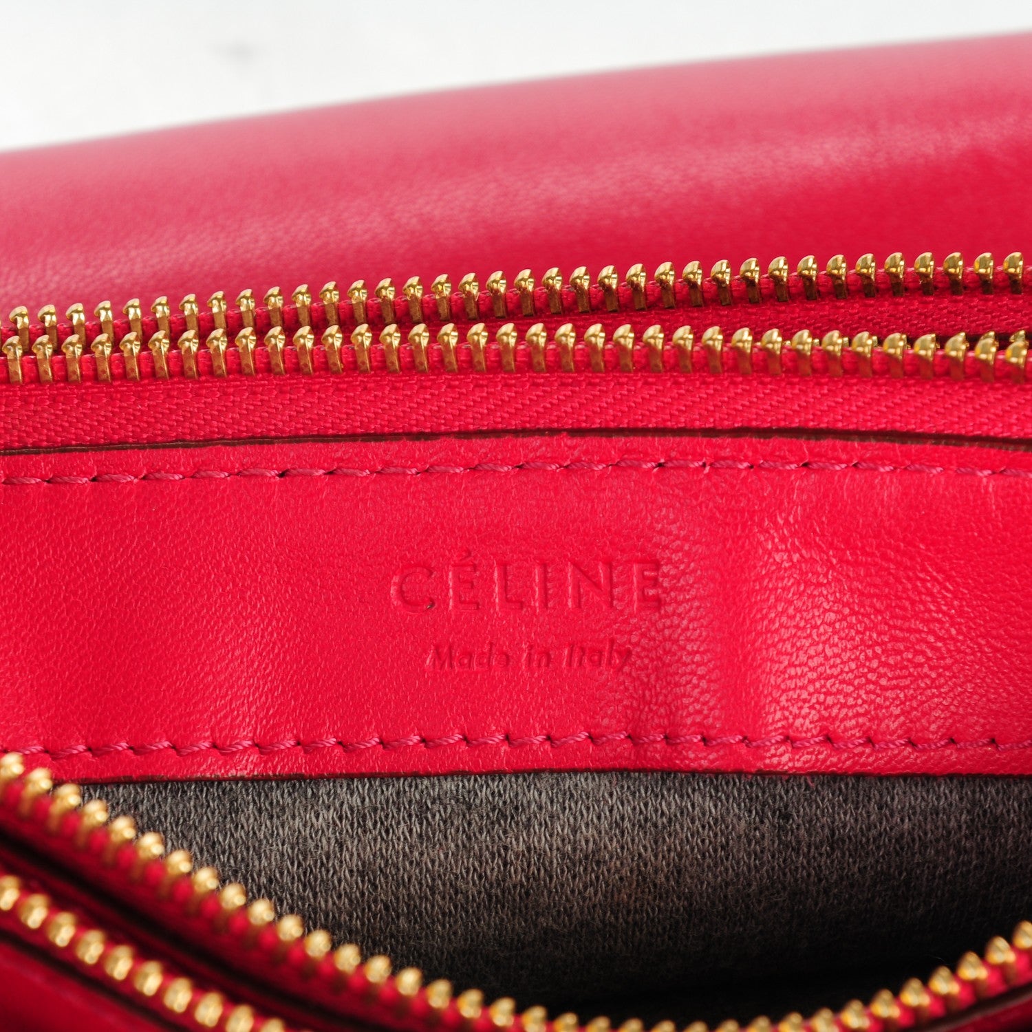 Celine Lambskin Small Trio Crossbody Bag Fuchsia 8 of 9