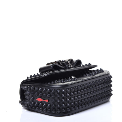 Christian Louboutin Calfskin Spikes Sweety Charity Crossbody Bag Black 4 of 9