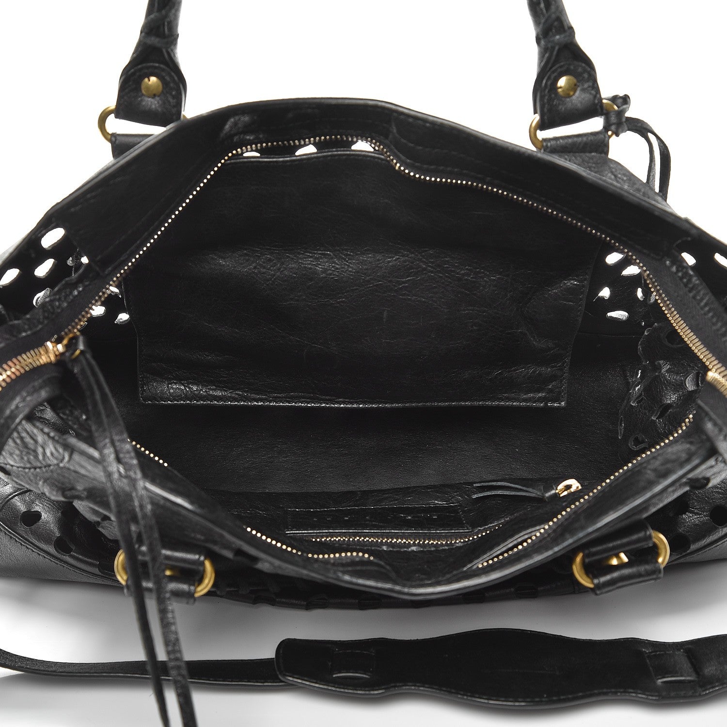 Balenciaga Agneau Classic Hardware Perforated Dot City Black 6 of 11
