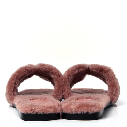 Hermes Woolskin Oran Sandals 36 Rose Aube 4 of 6