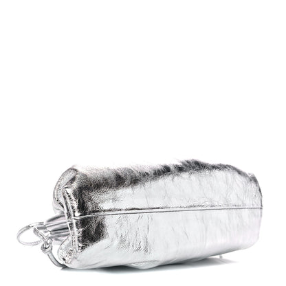 Bottega Veneta Metallic Calfskin The Mini Pouch Silver 4 of 8