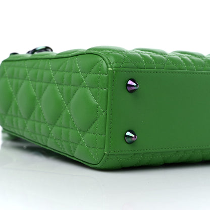 Christian Dior Lambskin Cannage Small Lady Dior Bright Green 6 of 8
