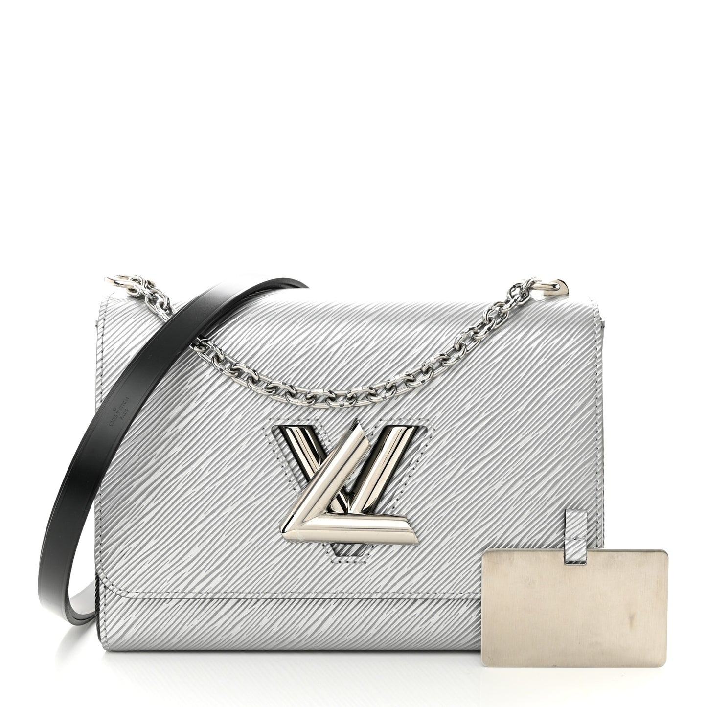 Epi Twist Shoulder Bag MM Argent