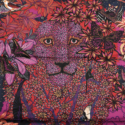 Hermes Silk Wild Singapore Scarf 90 Rouge Violet Beige 2 of 3