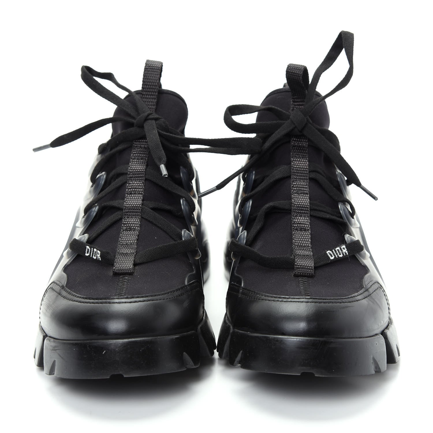 Christian Dior Neoprene Rubber Womens D-Connect Sneakers 39.5 Black 2 of 11