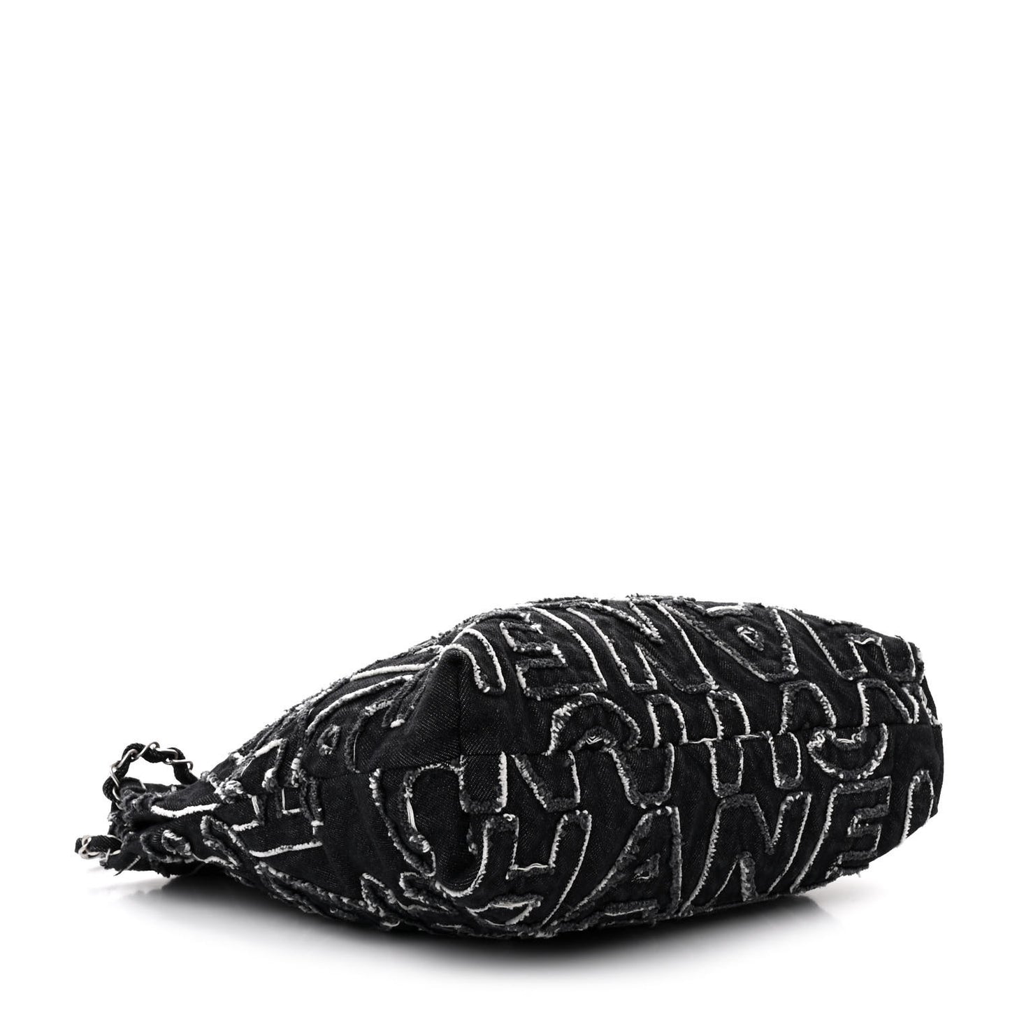 Denim Patchwork Quilted Chanel 22 Black