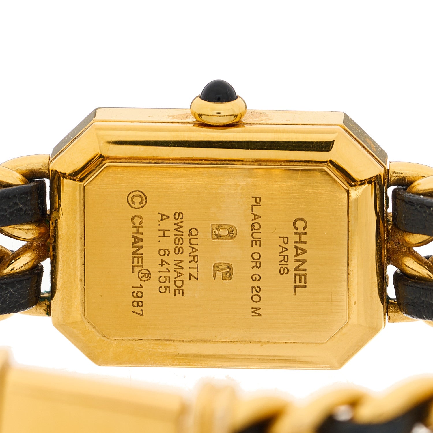 Chanel Stainless Steel Lambskin 20mm Chain Premiere Quartz Watch Gold L 4 of 4