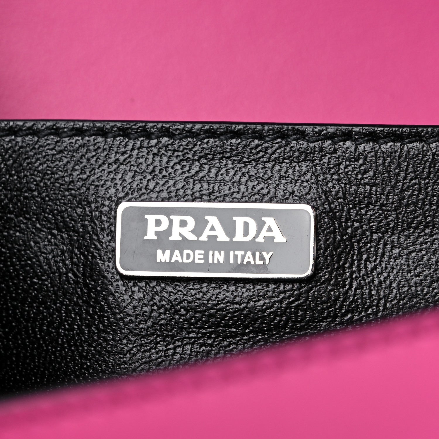 Prada City Calf Saffiano Studded Cahier Bag Fuxia Black 6 of 10