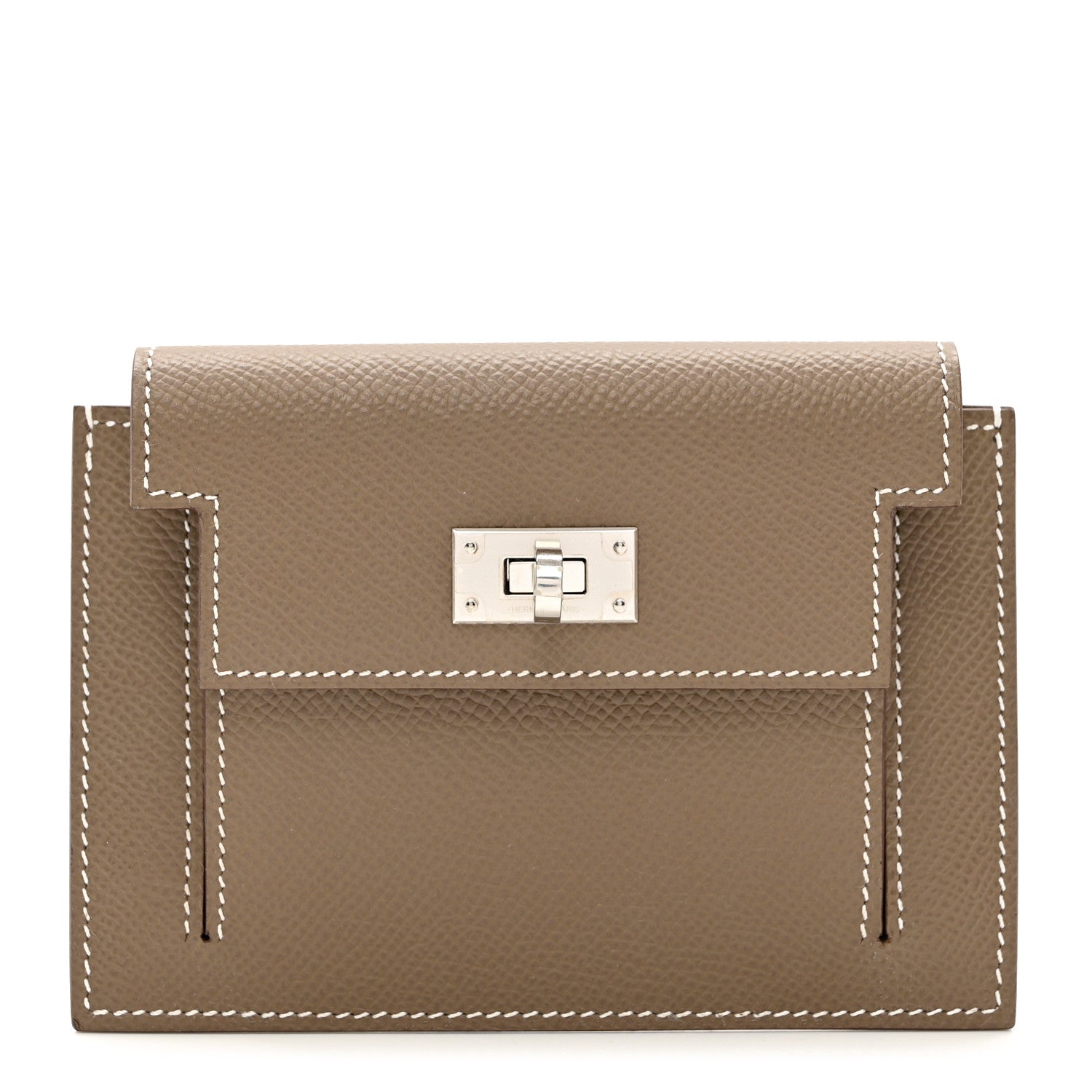 Hermes Epsom Kelly Pocket Compact Wallet Etoupe 1 of 8