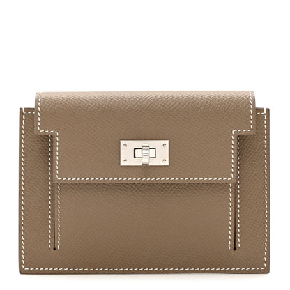 Hermes Epsom Kelly Pocket Compact Wallet Etoupe 1 of 8