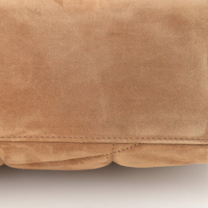 Saint Laurent Suede Calfskin Quilted Small Loulou Puffer Monogram Chain Satchel Cinnamon 11 of 12