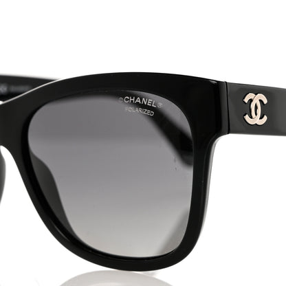 Chanel Acetate Polarized Square CC Sunglasses 5380 Black 7 of 8