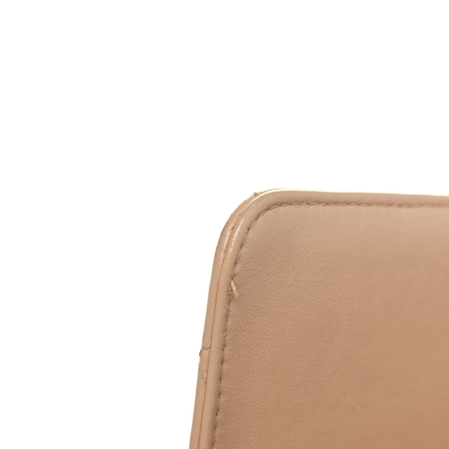 Lambskin Quilted Medium Double Sided Flap Beige