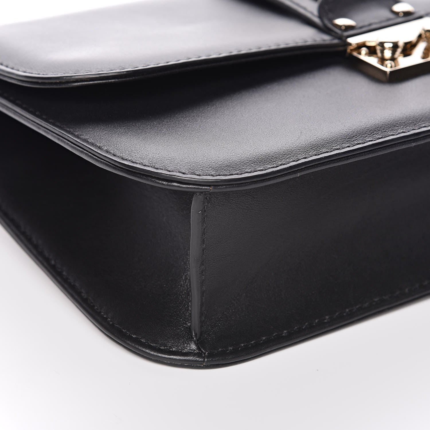 Valentino Garavani Vitello Medium Glam Lock Rockstud Flap Black 7 of 9