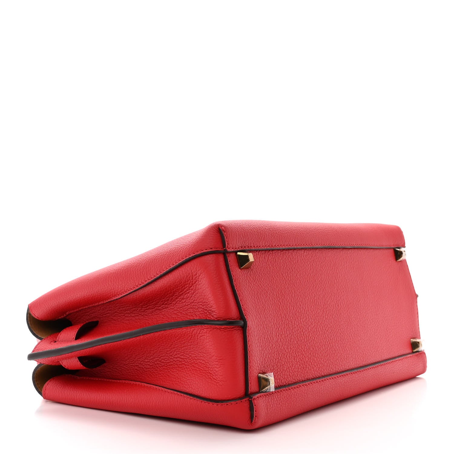 MCM Grained Calfskin Medium Milla Tote Ruby Red 4 of 13