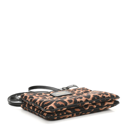Jimmy Choo Nylon Leopard Print Candice Crossbody Black 4 of 13