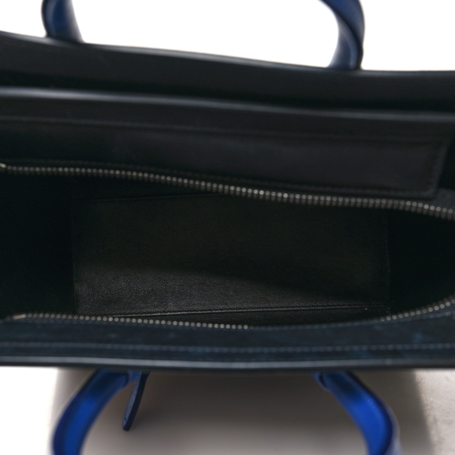 Celine Canvas Smooth Calfskin Nano Tri-Color Luggage Natural Blue 5 of 11