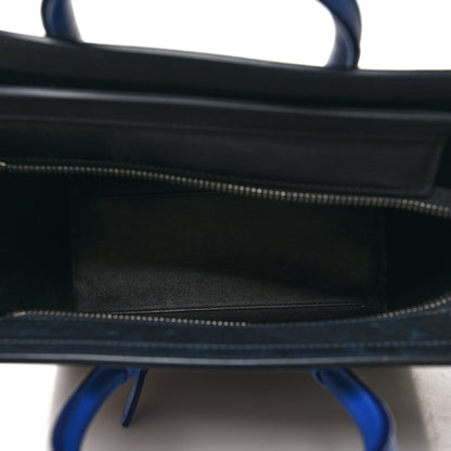 Celine Canvas Smooth Calfskin Nano Tri-Color Luggage Natural Blue 5 of 11