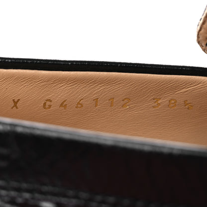 Chanel Shiny Crumpled Calfskin CC Mocassin Loafers 38.5 Black 10 of 12