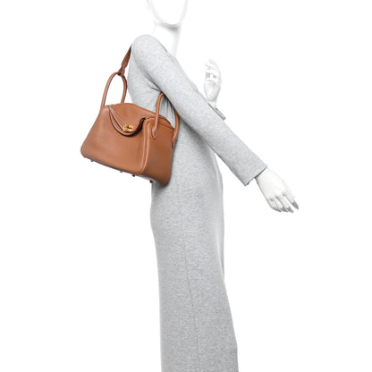 Hermes Taurillon Clemence Lindy 26 Gold 2 of 11