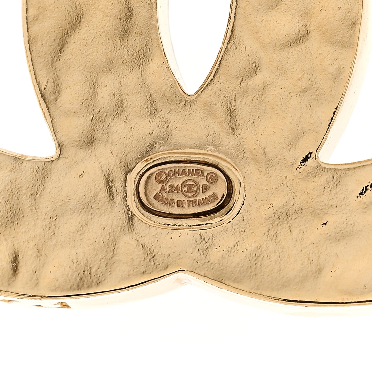 Pearl CC Brooch Gold Pearly White